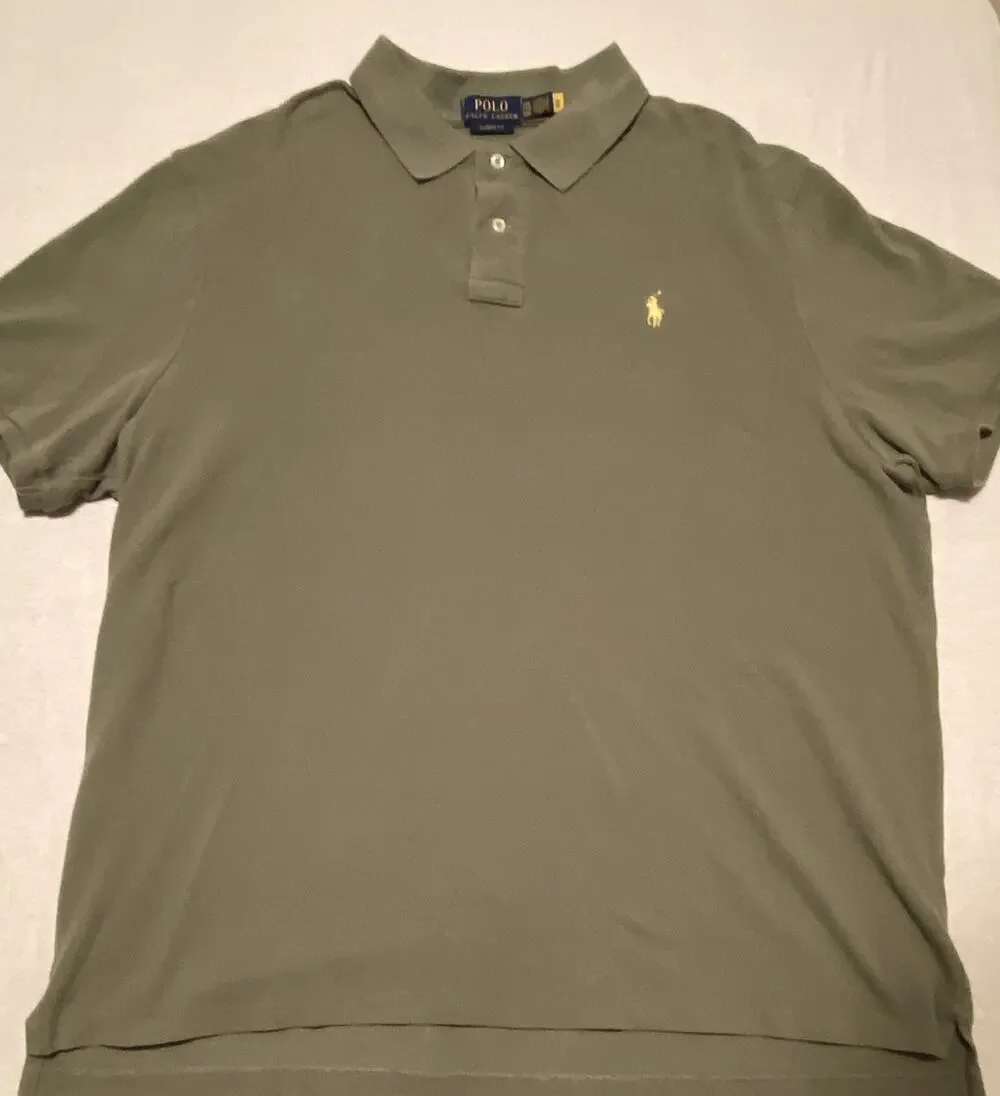 Polo Ralph Lauren Classic Fit Polo Shirt Men’s XXL Green Short Sleeve Pony Logo